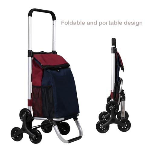 Carrito de Compras Plegable con Ruedas y Bolsa Impermeable miniatura 6