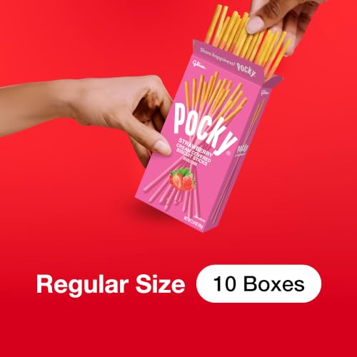 Image of Pocky Biscuit Stick, Strawberry, 2.47 Ounce (Pack of 10)