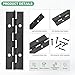 M METERXITY 6-Pack Piano Hinges, 4 Inch / 100mm 304 Stainless Steel Continuous Piano Hinge with Holes and Screws for Cabinets Door/Storage Box [1.2X 0.04/ 30x 1mm Open Width Thick, Black]