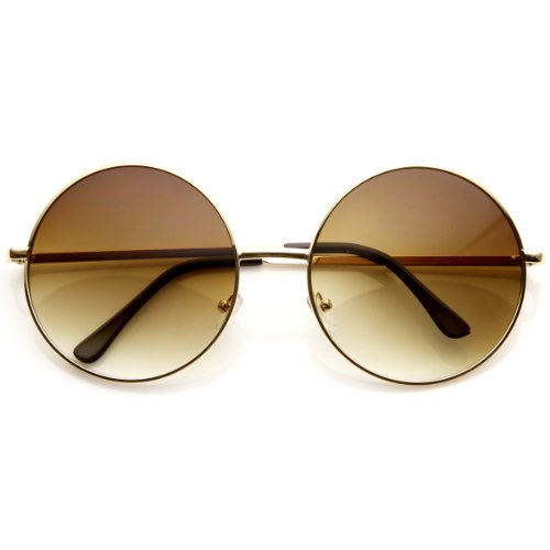 Super Large Oversized Metal Round Circle Sunglasses
