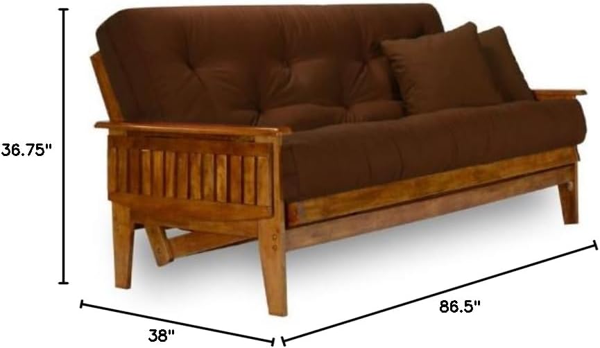 Nirvana Futons Eastridge Futon Frame - Queen Size (Frame Only), Solid Hardwood