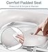 Soundfuse Toilet Seat Riser for Seniors, Raised Toilet Seat with Handles, Adjustable Height & Width, 400lb Handicap Elevated Toilet Seat, Fit Any Toilet