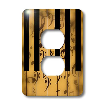 Teclas de piano en notas de grunge interruptor sepia para salones y estudios musicales
