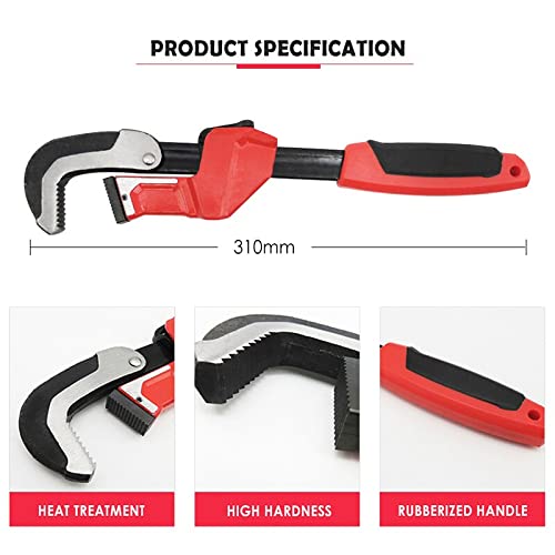 Llave Inglesa for tuberías, Llave de trinquete, Llave Inglesa, Llave Universal de 12 Pulgadas, Ajustable, Resistente, reparación del hogar for Fontanero, Herramientas manuales, Llaves