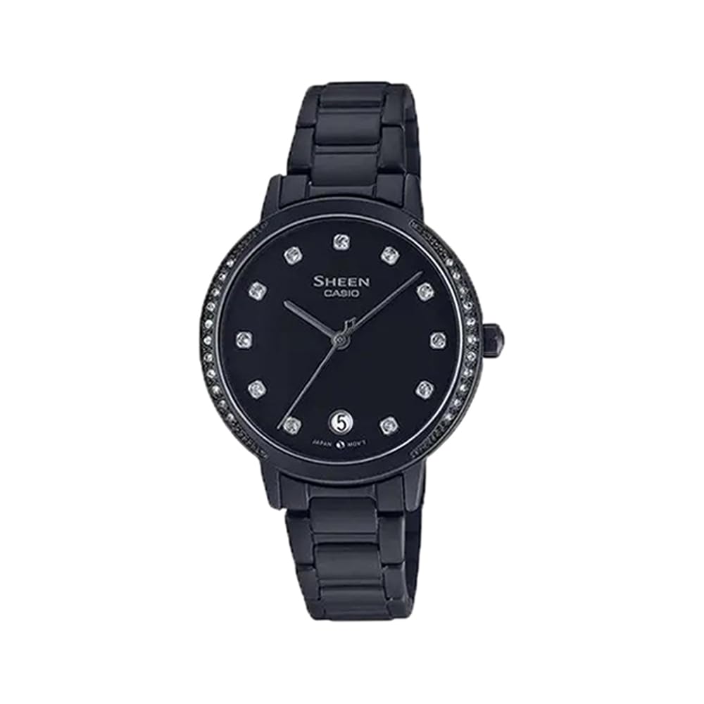 Casio Sheen Analog Black Dial Women Watch - GBD-100SM-1DR (SH235) (B09347GY43) Amazon Price History, Amazon Price Tracker
