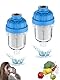 2x Wassersediment-Vorfilter (40Mikron - 3/4 Zoll). SUS304 Edelstahl-Reinigungsfilter. Entfernt Rost, Bakterien und Schwermetalle aus dem Wasser zum Trinken, Kochen, Duschen, Waschen.
