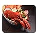 Produktbild Semtomn Mouse Pad Red Dinner Meeresfrüchte Hummerplatte Eis auf Schiefer Orange Mousepad für Notebooks, Desktop-Computer Mausmatten, Büromaterial