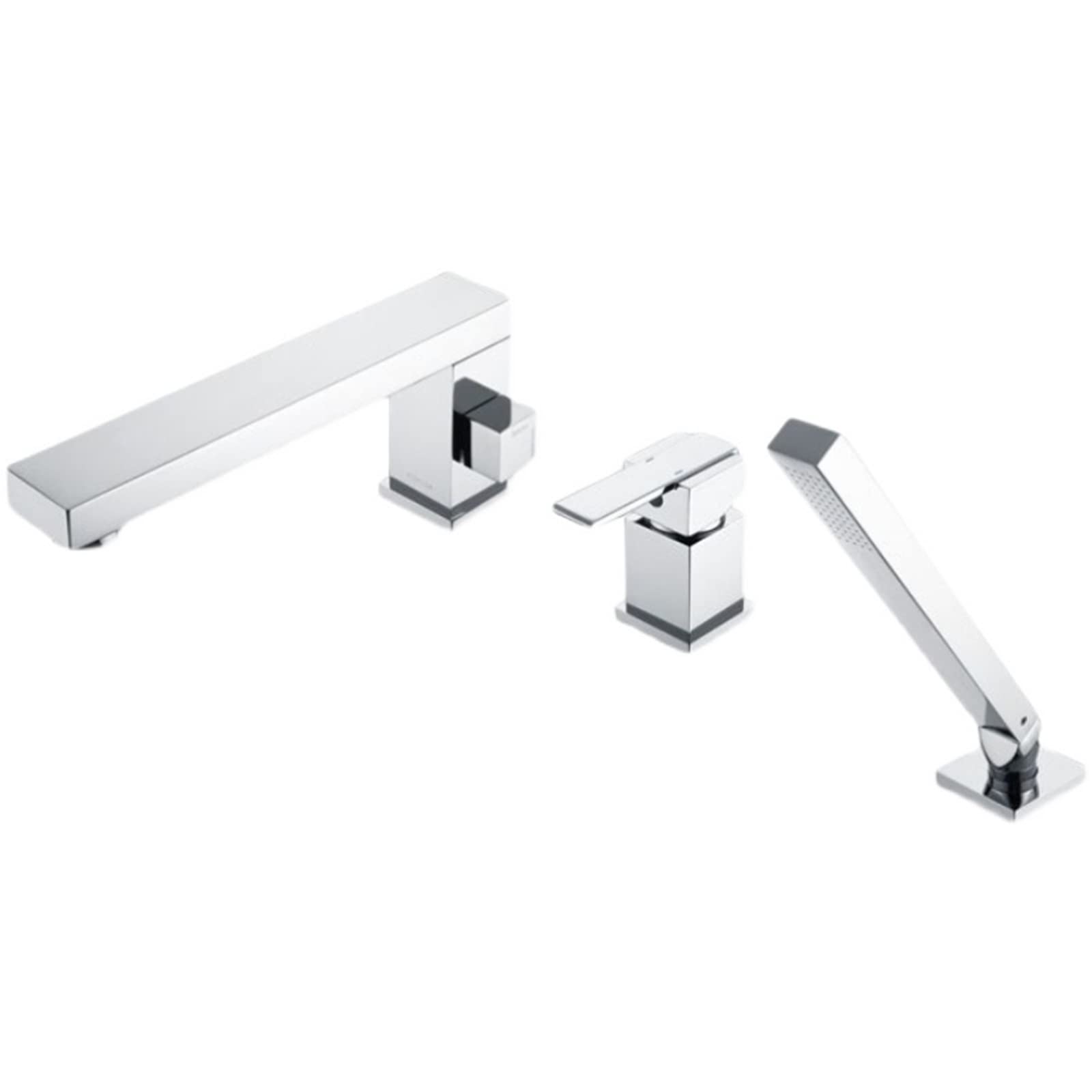 Grifo de bañera Grifo de bañera giratorio de 90 ° Grifo mezclador de bañera de latón Llenador de bañera de agua fría y caliente ajustable Aireador Grifo de bañera con ducha de mano extraíble Grifos de