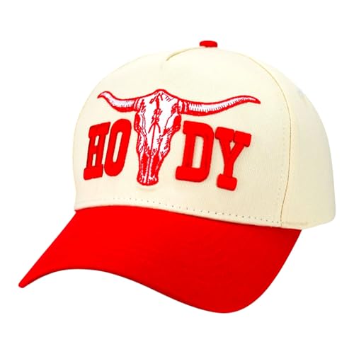 Image of Country Trucker Hat - Western Snapback Baseball Cap - Vintage Embroidered Hat for Men & Women