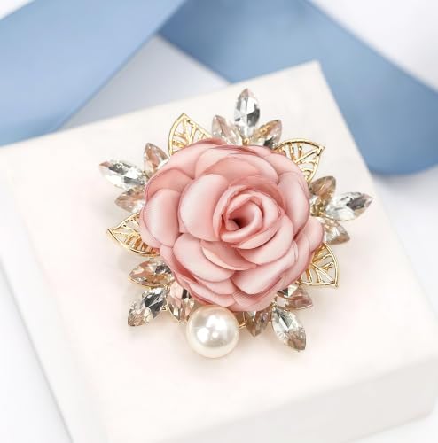 Image of Cameo Brooch Vintage Silver Tone Lady Portrait Brooch Pins for Women Victorian Jewelry Crystal Rhinestone Brooches for Hat Scarf Collar Lapel Handbags Shawls for Christmas