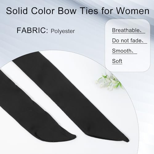 Soft Black Scarf for Women Dress, 76Inch Long Solid Ribbon Chiffon Decorative Scarves Necklace Neck Scarf Dress Belt for Hairband Hat Handbag Necktie3