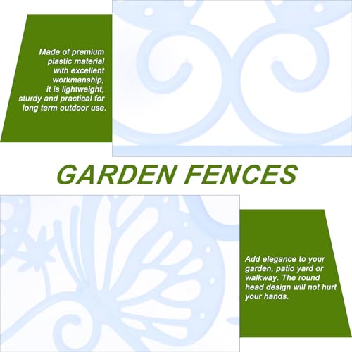 Clôture de jardin décorative en plastique blanc résistant avec système d'emboîtement - 8