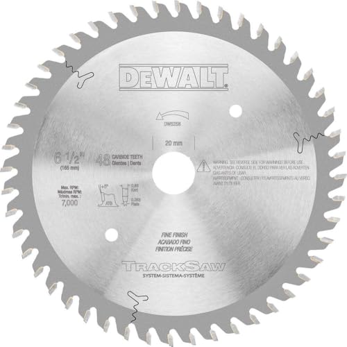 DEWALT Tracksaw Blade, Ultra Fine Finishing, 48-Tooth, 6-1/2...