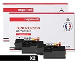  NOPAN-INK - x2 Toners - C13S050614 (Noir) - Compatible pour Epson Aculaser C 1700 Epson Aculaser C 1700 Series Epson Aculaser C 1750 N Epson Aculaser C 1750 W Epson Aculaser CX 17 Epson Aculaser CX 1