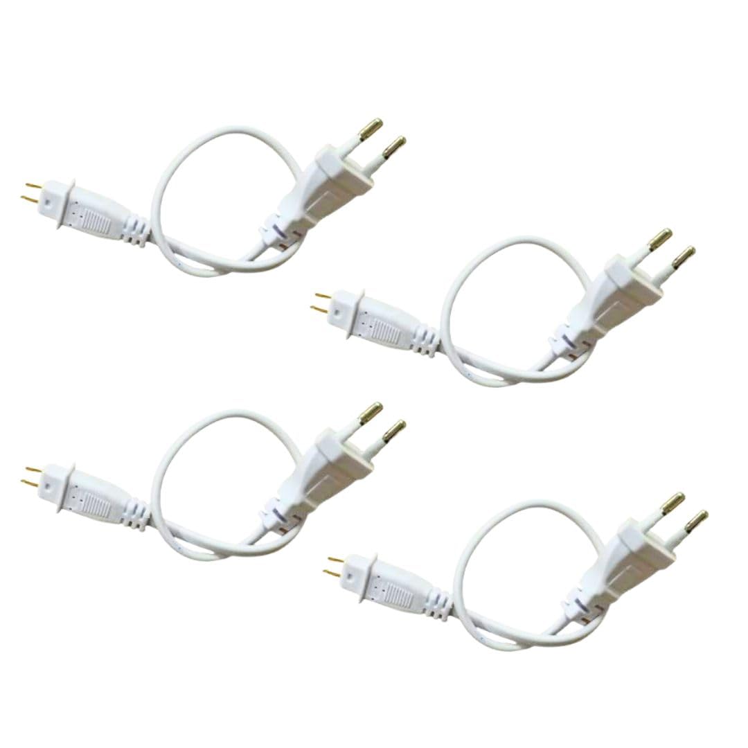 MINETREE Led Rope Light Adaptor 3014 SMD/NEON Rope Light Adapter 220v, 2 pin 6mm Plug for Flexible Strip Rope Light Connector Adaptor White Indian Plug- Pack of 4 pcs-image-45