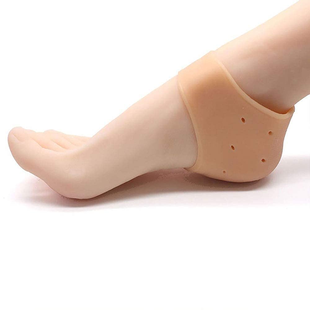 VATTU Moisturizing Silicone Gel Anti Crack Half Heel Socks for Men and Women