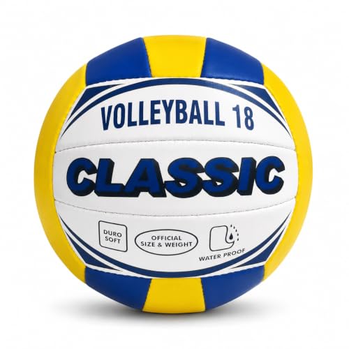 Image of Volleyball Size 5 | Soft Touch PU Leather Ball | Waterproof Volleyball for Indoor & Outdoor Play | Training Ball for Kids, Adults, School, College & Practice (vollyball)