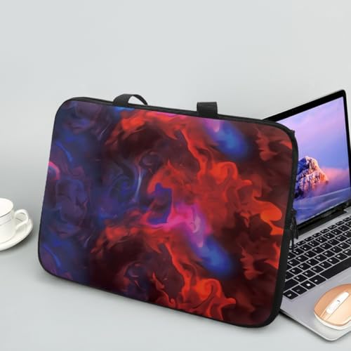 Hiseng Laptop-Taschen Laptoptasche 10-17 Zoll Laptop-Tasche Laptop Tasche Business Büro Arbeit Computertasche, 3D-Flamme Schlanke Notebook Tasche (15',Rot)