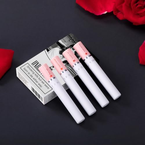 Lana Del Rey Lipstick, 4 Colors Matte Lipsticks Set for Women Girls, Lana Del Ray Plumping Lip Gloss for High Pigmented Velvety Waterproof Natural Long Lasting - Cigarette Lipstick Set - Image 8