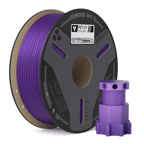 Image of ELEGOO Carbon Fiber PETG Filament 1.75 mm Purple 1KG, High Strength & Rigidity PETG-CF 3D Printing Filament, Abrasion Resistance for Functional Parts, 1kg(2.2lbs) Spool Fits for Most FDM 3D Printers