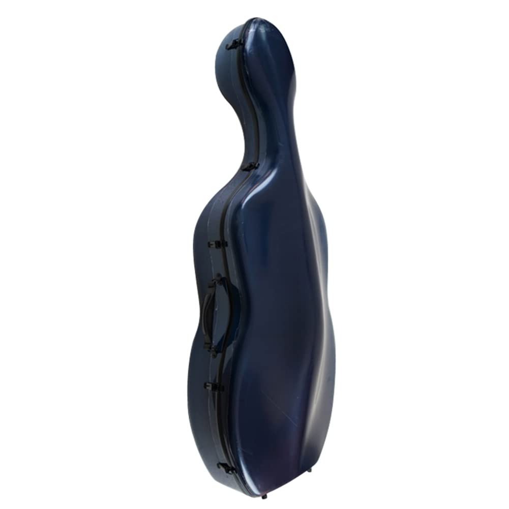 4/4 Cellokoffer, Kohlefaser-Verbundstoff Hartschalenkoffer in voller Größe mit Rollen 3,3 kg (Color : Dark Blue)