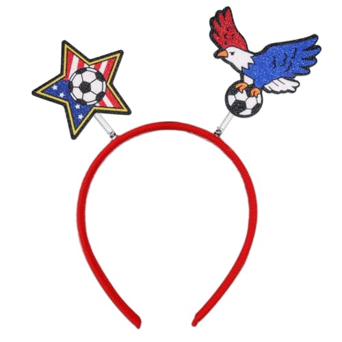 Diademas deportivas patrióticas de fútbol para niños y eventos cómodas