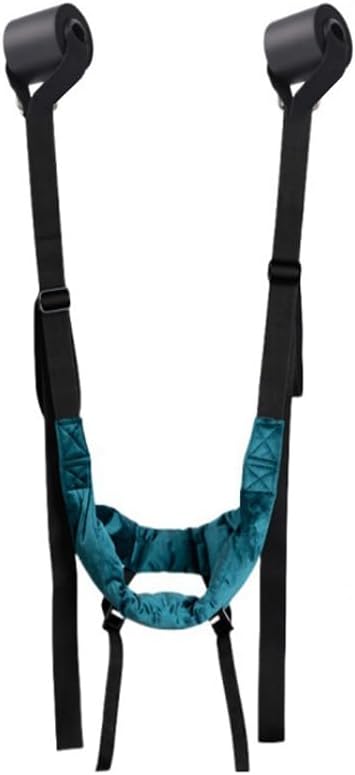 Cervical Neck Traction Device Over-The-Door for Home Use, Portable Adjustable Neck Stretcher Traction Harness for Decompression, Chin Comfortable, 330 lbs Support