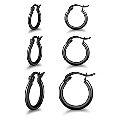 H-Black 3 pairs 13/15/20mm