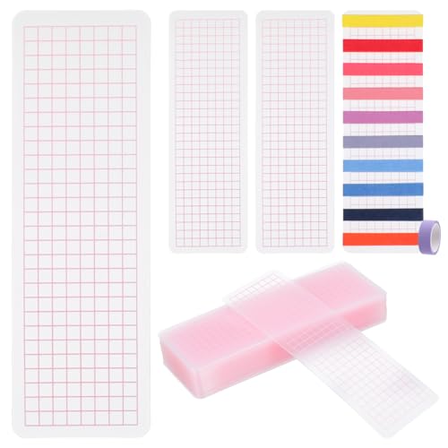 Image of Housoutil Washi Tape Boards 40Pcs Plastic Sample Cards Organizer Portable Tape Storage for Scrapbooking Journaling Office School Home Use