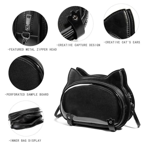Sac Ita mignon en forme de chat avec insert porte-monnaie épingles - 4