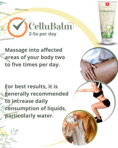 Cellubalm - Anti-Cellulite Firming Gel - Naturals Anti Cellulite Massage Balm Infused With 18 Herbs And Stem Cell Help Tighten Tone Stretch Marks | Skin Firming Balm Cellulite Remover - 6,76 Fl. Oz. #TOP5