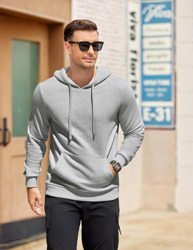 Image of COOFANDY Men's Hooded Pullover Casual Long Sleeve Drawstring Gym Hoodies Sweatshirts with Pocket