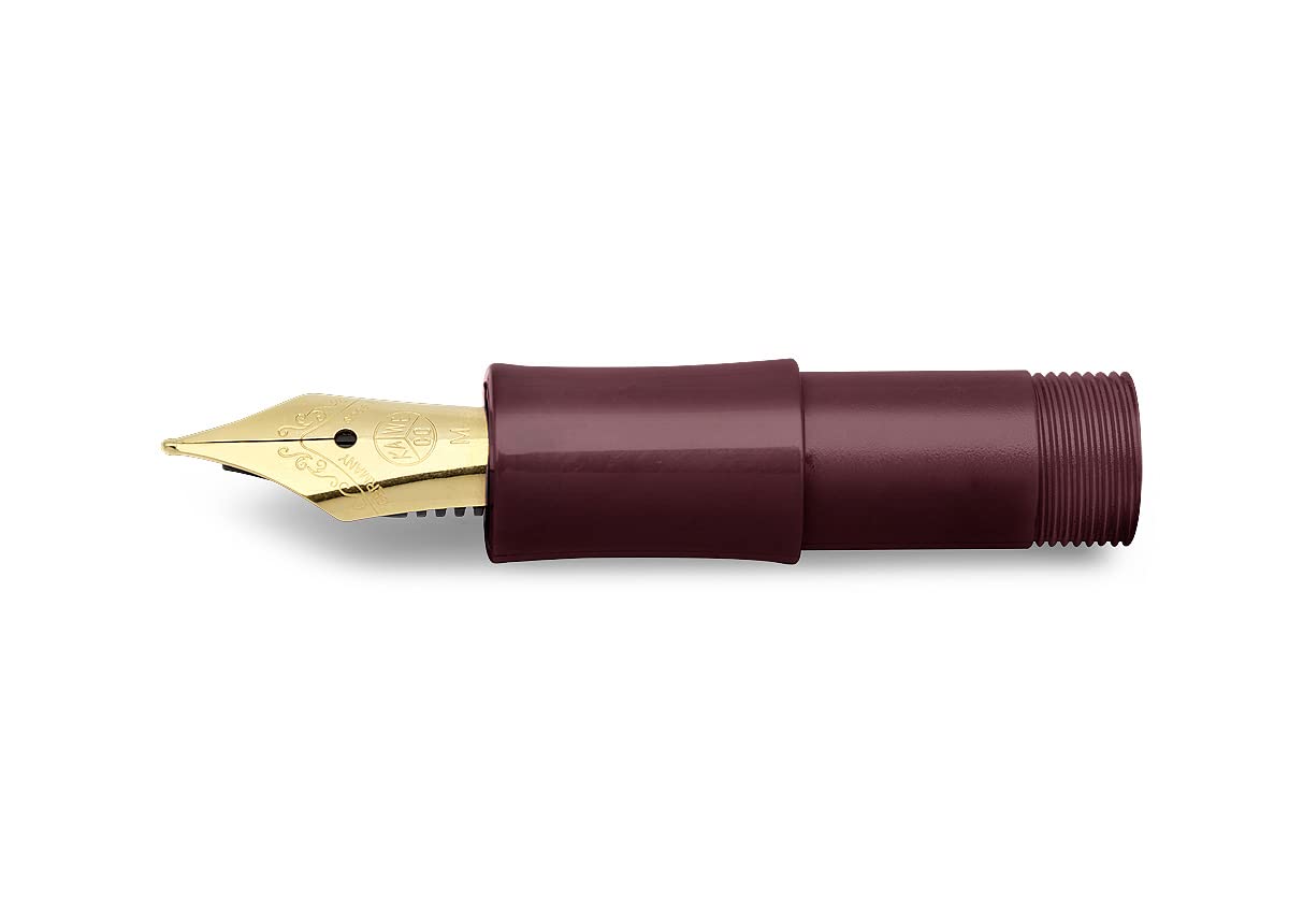 Kaweco CLASSIC SPORT Front Part Bordeaux with Gold-Plated Steel Nib I Premium Fountain Pen Replacement Nib I Exclusive Fountain Pen Stainless Steel Nib Insert I Nib: M (Medium) โ image 1