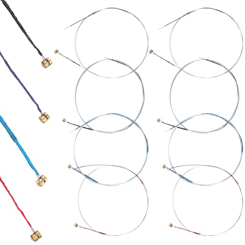 8 Stück Geigensaiten Violinsaiten 4/4 Komplettset Geigen Saiten (G-D-A-E) Universeller Stahlkern Violinensaiten mit Verkupfertem Kugelende für Instrumente 4/4, 3/4, 1/2, 1/4 Violinen