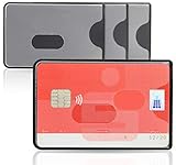 LIEFERUMFANG – 3x RFID NFC Kartenschutzhülle - geeignet für Schutz von Visakarten, Mastercards, Reisepässen u.a. Dokumenten mit RFID & NFC Funktion - Karten sind seitlich an der kurzen Kante offen.
