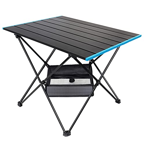 Portable Folding Camping Table with Aluminum Table Top, Ultralight Camp
