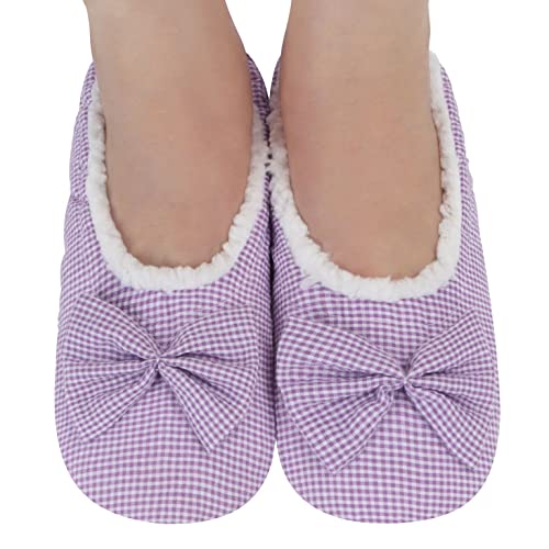 Image of Snoozies Ballerina Women Cute Slipper Socks Non Skid Sole and Soft Sherpa Lining