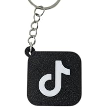 NFC TikTok Plastic Keyring - Digital Business Card for Creators & Influencers - Gain More Followers with Contactless Scan - Easy Setup - Compatible with iOS & Android