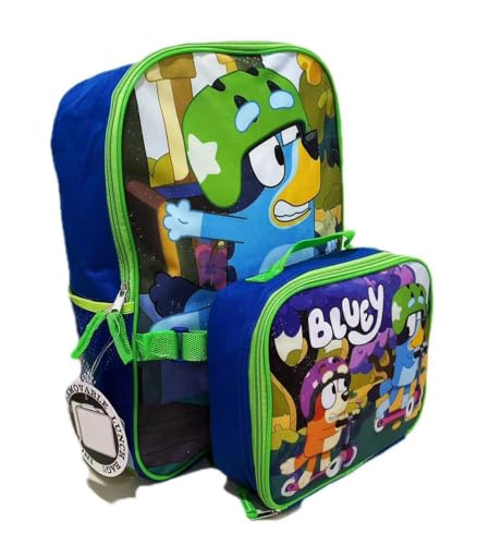 AI ACCESSORY INNOVATIONS Bluey Full Size 16 Inch Backpack with Detachable Lunch Box