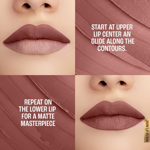 Image of LAKME Powerplay Priming Matte Lipstick, Smooth Matte Finish, Lightweight Lipstick, Smudgeproof, Lasts 16hrs, Hydrates Lips, Coffee Command, 3.6g (Pack of 2)