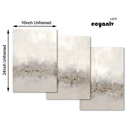 Beige And Grey Abstract Wall Art Minimalist Abstract Art Painting Neutral Abstract Poster Prints For Bedroom Decor Gray And Beige Abstract Watercolor Pictures For Living Room Decor 16X24Inchx3 No Frame #TOP3