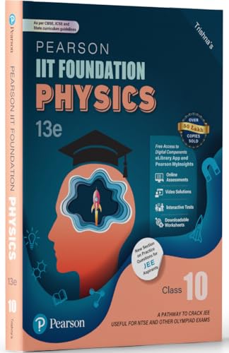 Image of Pearson IIT Foundation'25 Class 10 Physics Chemistry Mathematics (set of 3) | For JEE, NTSE & Olympiad Exams | JEE Practice Questions| Free Access to ... Solutions & Interactive Tests | 13th Edition