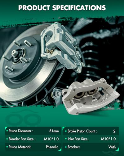 Image of SCITOO 18B4896 Rear Right Disc Brake Caliper w /Bracket Fit For Dodge For Ram 3500 2003-2008,For Dodge For Ram 4000 2005-2010,For Ram For 4000 2011, Double Pistons