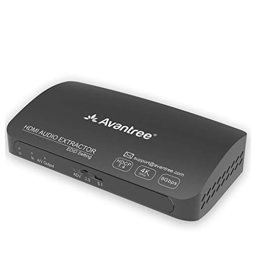 [2020 New] Avantree 4K@30Hz 2160P HDMI Audio Extractor Splitter Converter, HDMI to HDMI + Audio Out (Optical or RCA R/L Stereo) for Amazon Fire TV, Apple TV, PS4, Connects to Bluetooth Transmitter