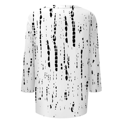 HTHLVMD Womens 3/4 Length Sleeve Tunic Tops Summer Fall Outfits 2025 Three Quarter Sleeve Casual V Neck T Shirts for Women