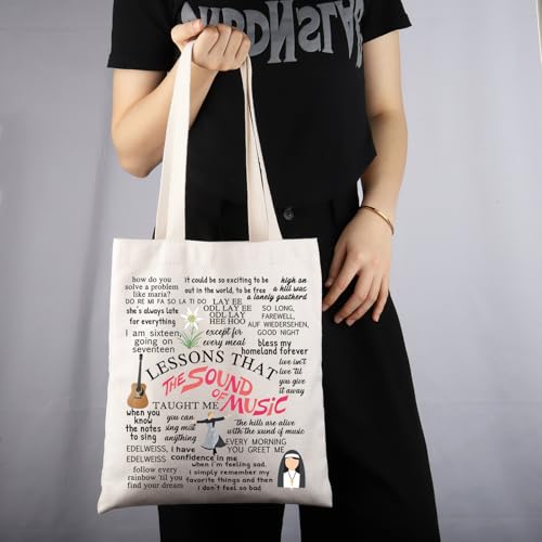 Sound of Music Broadway Musical Encouragement Quote Tote Bag Sound of Music Musical Lover Gift Sound of Music Merchandise (Sound of Tote) - Image 4