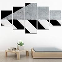 SIGNWIN 5 Panel Canvas Wall Art Abstract Colorful Geometric Hallway Minimalist Mixed Media Multicolor Patterns for Home Decorations Ready to Hang - 60