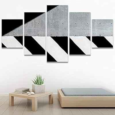 SIGNWIN 5 Panel Canvas Wall Art Abstract Colorful...