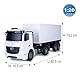 JAMARA 405148 LKW Mercedes Benz Arocs 1: 20 2, 4G-2 Geschwindigkeiten, ca. 6 km/H, bis zu 30 min. Fahrspaß, Auflieger Per Fernsteuerung An-& Abkoppelbar, Container abnehmbar, Türen Öffnen
