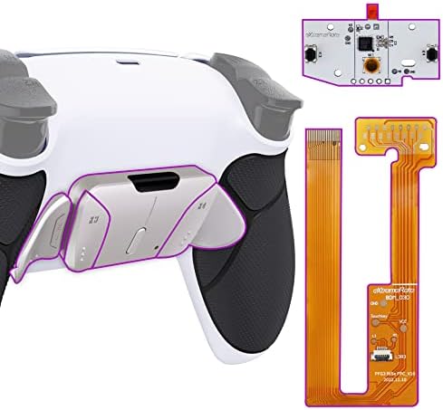 eXtremeRate Czarny Gumowany Grip Programowalny Zestaw Remap RISE4 dla ps5 BDM 010/020 Controller, Płyta Uaktualniająca & Przeprojektowana Tylna Powłoka & 4 Powrót Przyciski dla ps5 Controller - Controller Nie jest Wliczony W